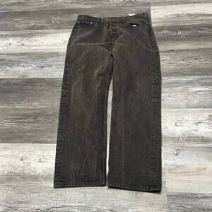 Vintage Y2K 2000s Levis 501XX Red Tab Black Mens 34" Straight Button Fly Jeans‎
